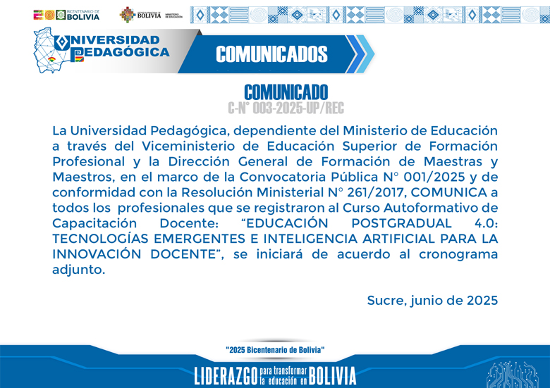 COMUNICADO